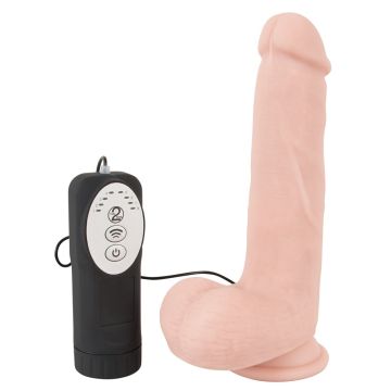 Roterende Vibrator met Beads - Huidskleur