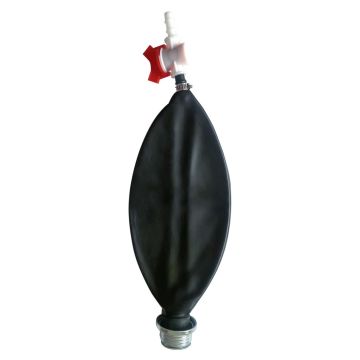 Rubberen Rebreather Bag (3 liter)  - Zwart