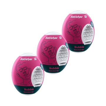 Satisfyer Masturbator Eggs Bubble - 3-stuks