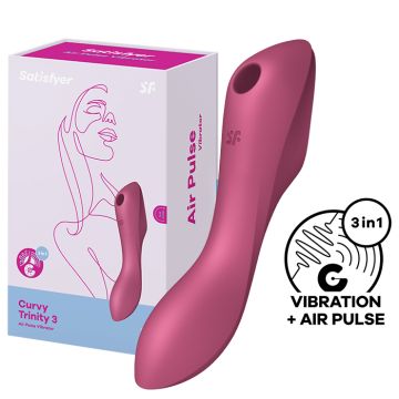 Satisfyer Curvy Trinity 3 Luchtdruk Vibrator - Rood