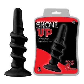 Siliconen Buttplug met Ribbels - Shove Up