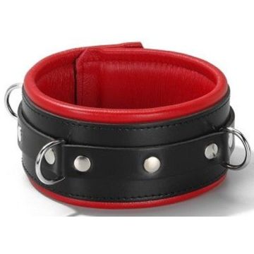 Smalle Slavenhalsband Zwart/Rood - 6.00 cm