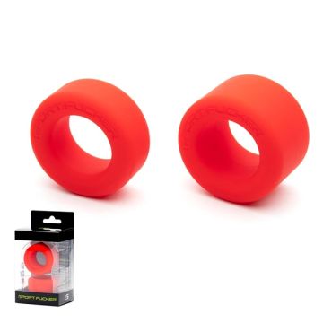 Sport Fucker Soft Silicone Nutt Job Set - rood