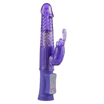 Rabbit Vibrator met parels - Paars