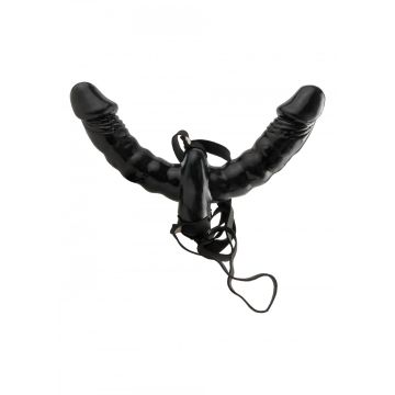 Vibrerende Strap-on met Dildo's - Double Delight