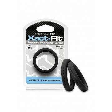 Xact-Fit Cockring 2-Pack Maat 14 - Zwart