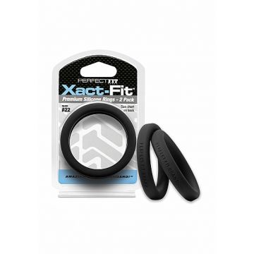 Xact-Fit Cockring 2-Pack Maat 22 - Zwart