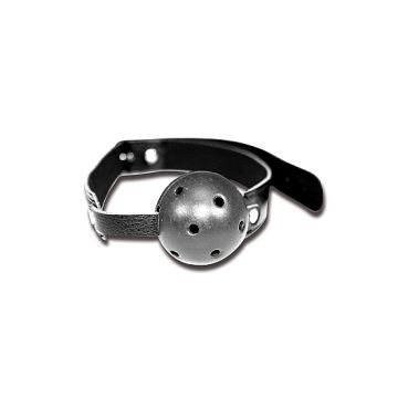 Zwarte Ball Gag met Gaten