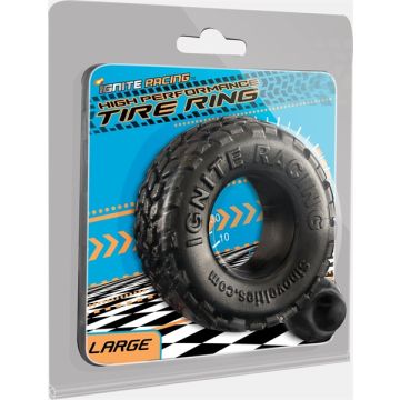 Zwarte Cockring Tire Ring - Large