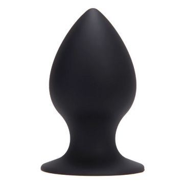 Zwarte medium siliconen buttplug