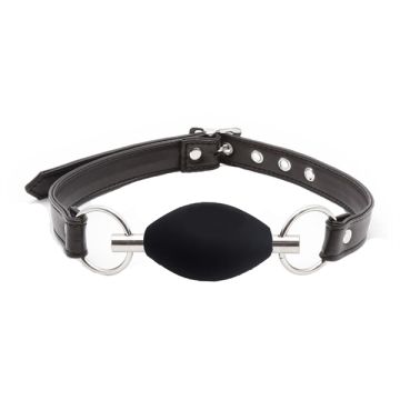 Zwarte Ovale Ball Gag 