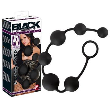 Zwarte siliconen anaalkralen