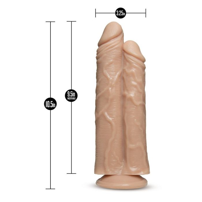 Dubbele Dildo met Zuignap Double Stuffed - Huidskleur-331316-2.jpg