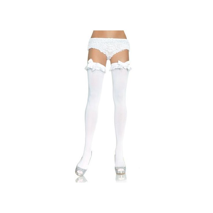 Opaque Witte Kousen Met Ruches En Strik-6010-002_1.jpg