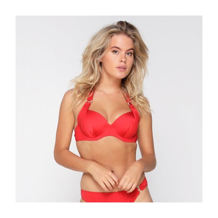 LingaDore Red Fire Halter Bikini Top-6103bt-132-b-02.jpg