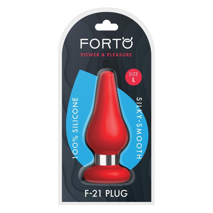 Buttplug F-21 Tear Drop Large - Rood