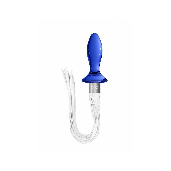 Chrystalino Glazen Buttplug met Zweep Staart - Blauw-chrystalino-glazen-buttplug-met-zweep-staart-blauw.jpg
