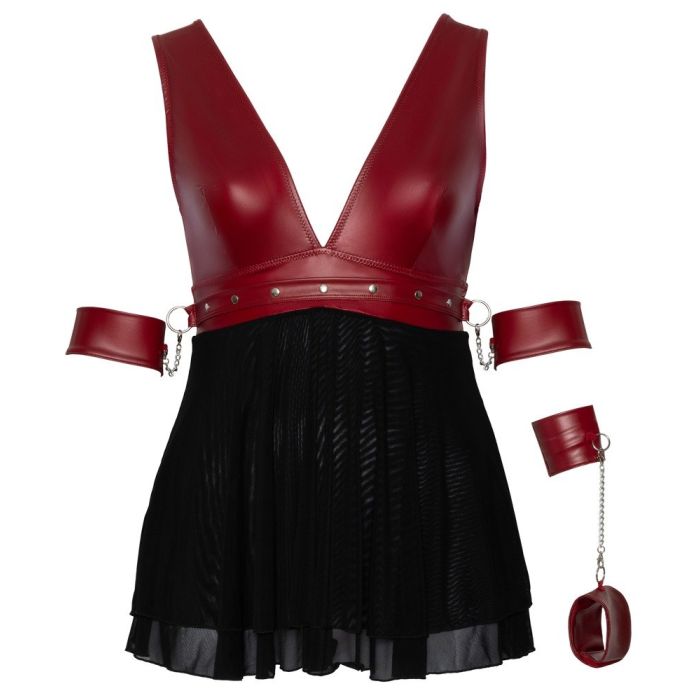 Cottelli Korte Bondage Babydoll - Rood-cottelli-korte-bondage-babydoll-5.jpg