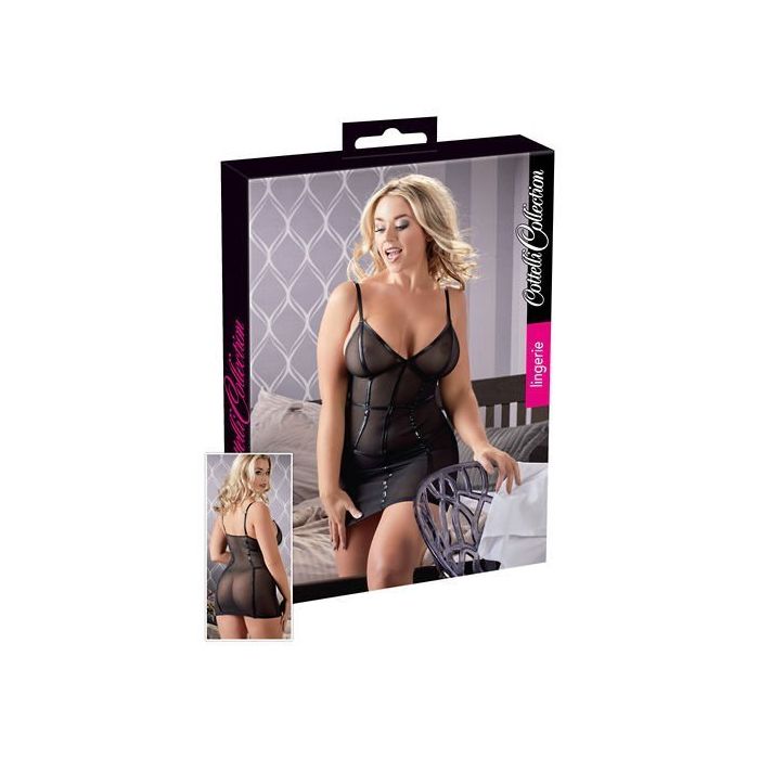 Doorzichtig Mini Jurkje met Strepen - Zwart-doorzichtig-mini-jurkje-met-strepen-zwart.jpg