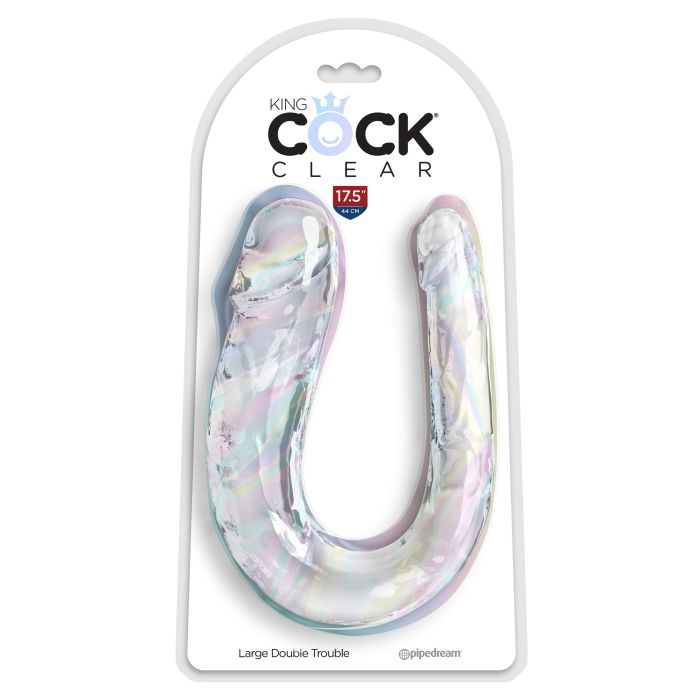 Dubbele Dildo King Cock Clear Double Trouble L-dubbele-dildo-king-cock-clear-double-trouble-l-2.jpg