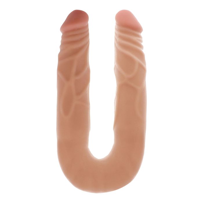 Dubbele Dildo met Realistische Look - Huidskleur-dubbele-dildo-met-realistische-look-huidskleur-gebogen.jpg