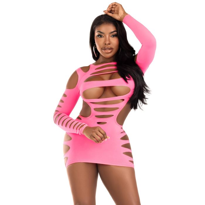 Leg Avenue Opaque Cut-Out Mini Jurk - Roze-leg-avenue-opaque-cut-out-mini-jurk-roze-5.jpg