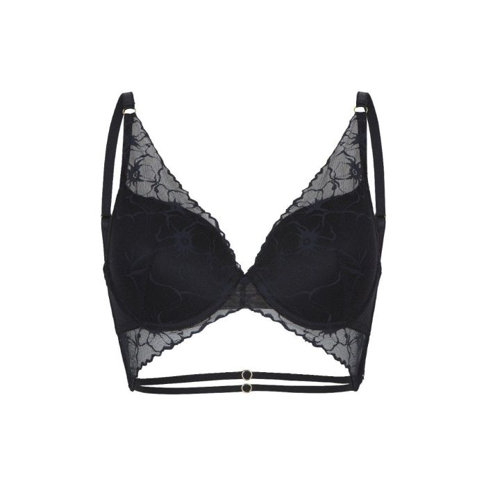 LingaDore Triangel BH Voorgevormd Bloemenmotief - Zwart-lingadore-triangel-bh-voorgevormd-bloemenmotief-zwart-1.jpg