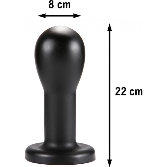 X-MEN XXL Buttplug Conehead - Zwart-lusty-xxl-buttplug-conehead-afmetingen.jpg