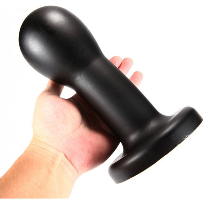 X-MEN XXL Buttplug Conehead - Zwart-lusty-xxl-buttplug-conehead-in-hand.jpg