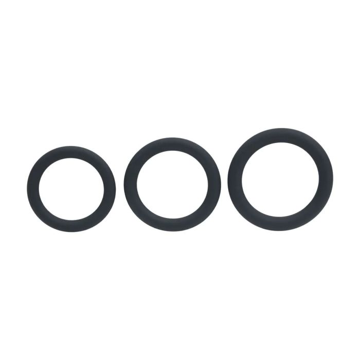 Silicone Cockring Set van 3 L/XL/XXL - Zwart-lvl01-0007blk-silicone-cockring-set-van-3-l-xl-xxl-zwart-3.jpg