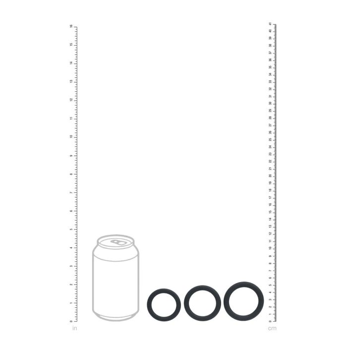 Silicone Cockring Set van 3 L/XL/XXL - Zwart-lvl01-0007blk-silicone-cockring-set-van-3-l-xl-xxl-zwart-4.jpg