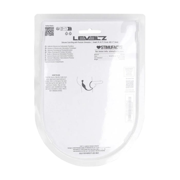 Silicone Cockring met Prostaatstimulator S - Zwart-lvl02-0002blk-silicone-cockring-met-prostaatstimulator-s-zwart-2.jpg