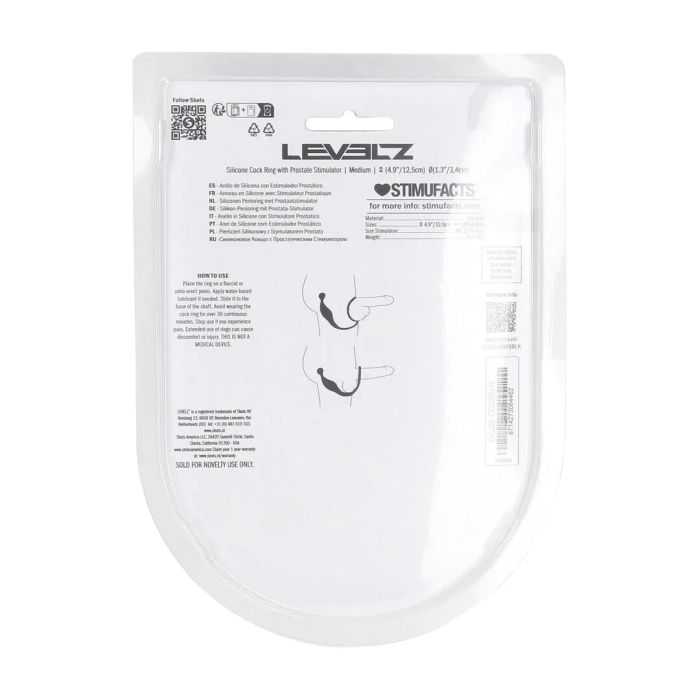 Silicone Cockring met Prostaatstimulator M - Zwart-lvl02-0003blk-silicone-cockring-met-prostaatstimulator-m-zwart-2.jpg