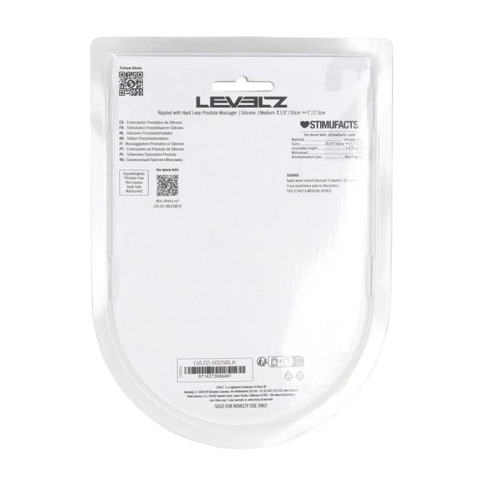 Geribbelde Silicone Prostaat Massager M - Zwart-lvl02-0025blk-geribbelde-silicone-prostaat-massager-m-zwart-2.jpg