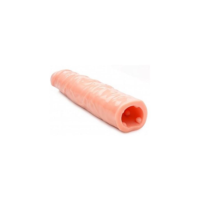 Realistische Penis Sleeve met Noppen - Verlengend-realistische-penis-sleeve-met-noppen-verlengend-bk.jpg