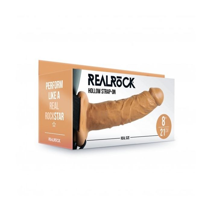 RealRock Holle Strap-On zonder Ballen Tanned- 21 cm-realrock-hollow-strap-on-21-cm-tanned-verpakking.jpg