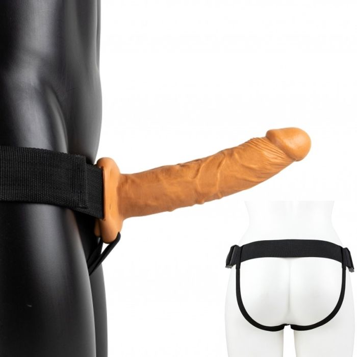 RealRock Holle Strap-On zonder Ballen Tanned- 21 cm-realrock-hollow-strap-on-21-cm-tanned.jpg