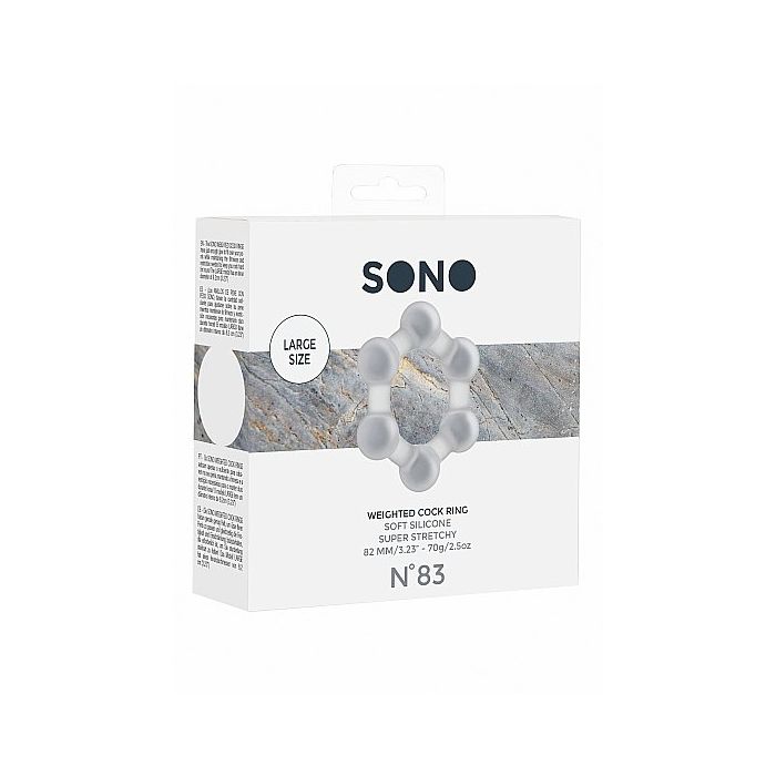 Rekbare Cockring met Gewicht No. 83 - Transparant-rekbare-cockring-met-gewicht-no-83-transparant-verpakt.jpg