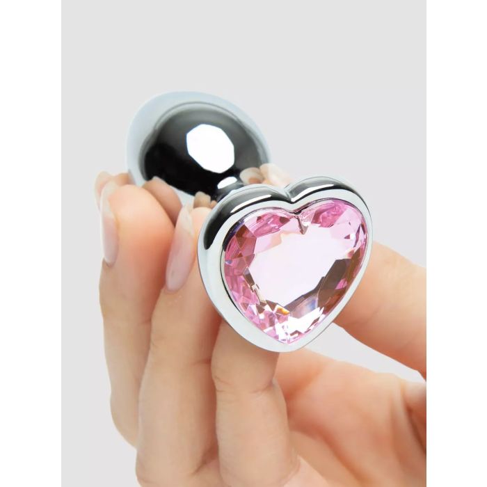 RVS Mini Buttplug met Hartvormige Basis - Roze-rvs-buttplug-met-siersteen-hart-4.jpg