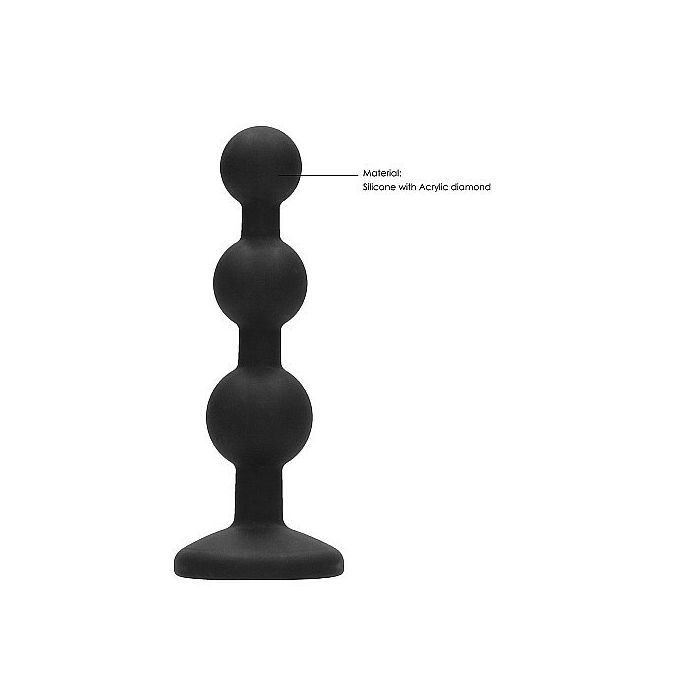 Silicone Beaded Diamond Butt Plug - Zwart-silicone-beaded-diamond-butt-plug-zwart-materiaal.jpg