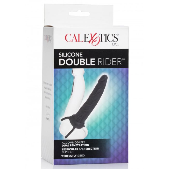 Siliconen Voorbind Dildo - Double Rider - Zwart-siliconen-voorbind-dildo-double-rider-zwart-verpakt.jpg