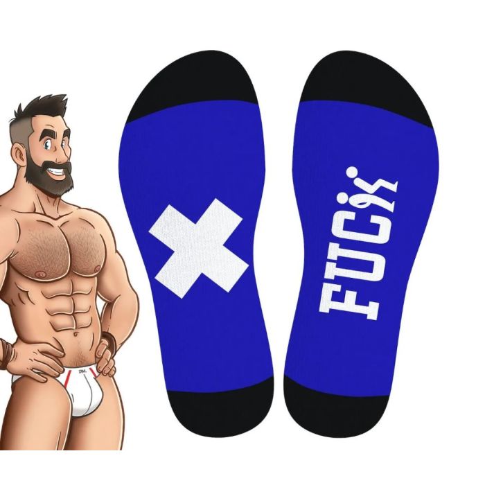 SneakXX Football Sokken FUCK One Size - Blauw-sneakxx-football-sokken-fuck-one-size-blauw-3.jpg