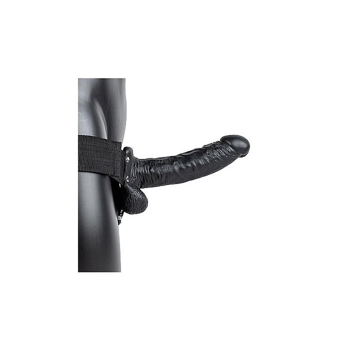 Strap On met Holle Dildo 18 cm - Zwart-strap-on-met-holle-dildo-18-cm-zwart.jpg