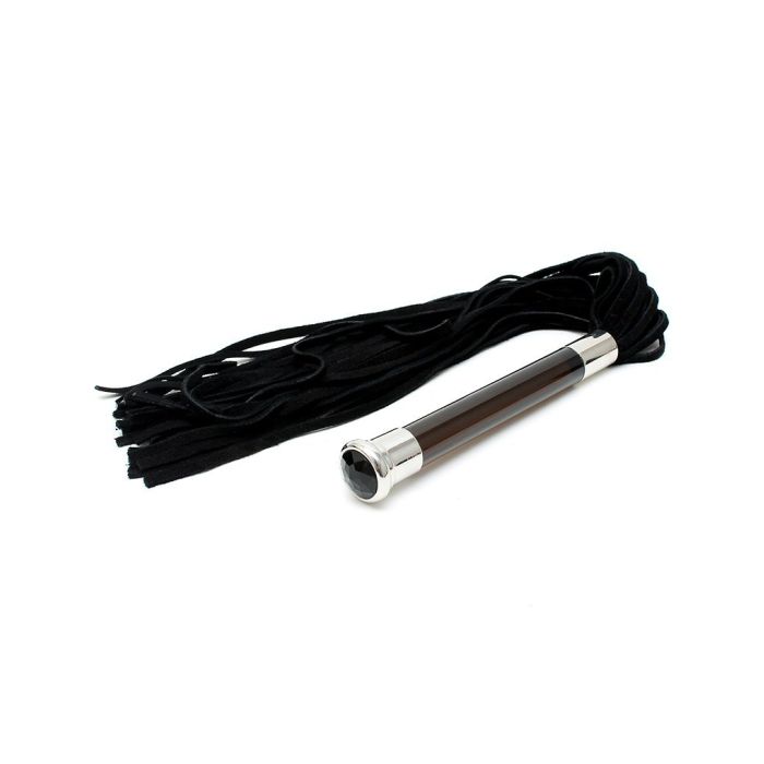 Suède Flogger met Glazen Handvat