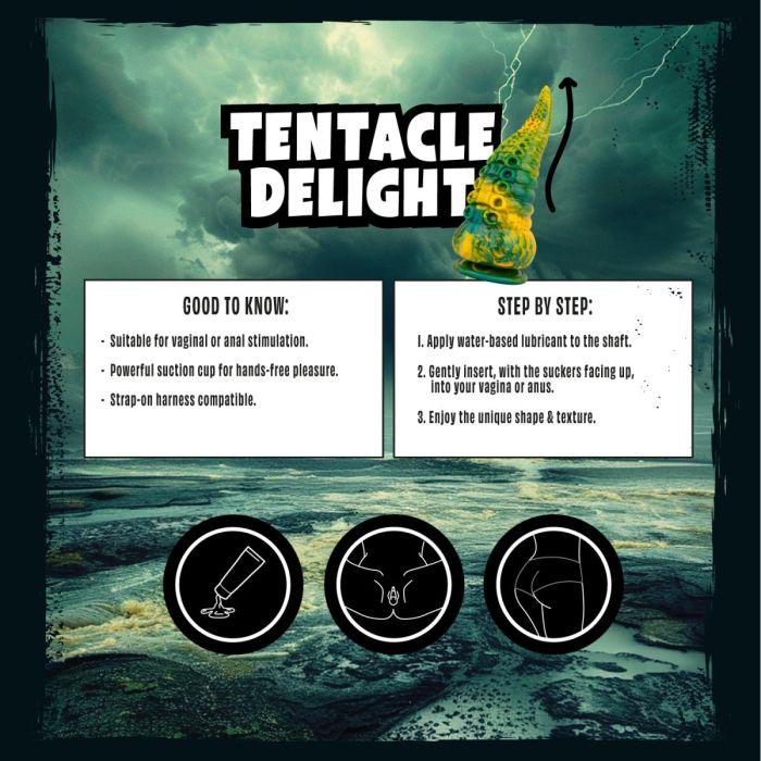 Tentakel Dildo Mythical Mates - Groen/Geel-tentakel-dildo-mythical-mates-groen-geel-4.jpg