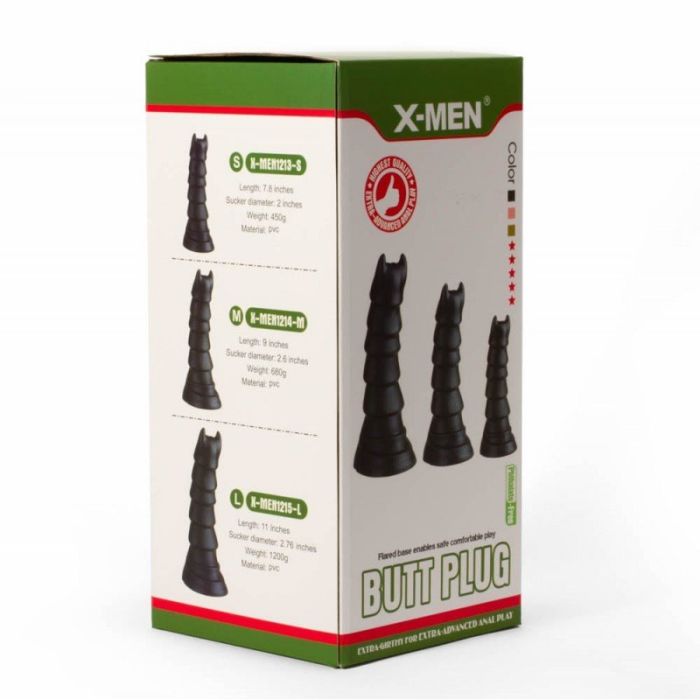 X-MEN Geribbelde Monster Plug - Zwart-x-men-geribbelde-monster-plug-zwart-6.jpg