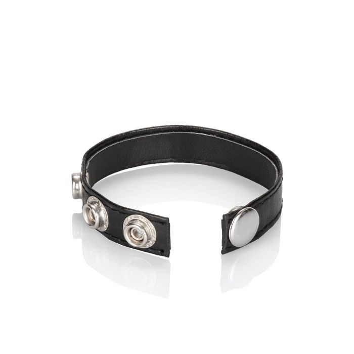 Zwarte Leren 3 Snap Cockring -zwarte-leren-3-snap-cockring-open.jpg