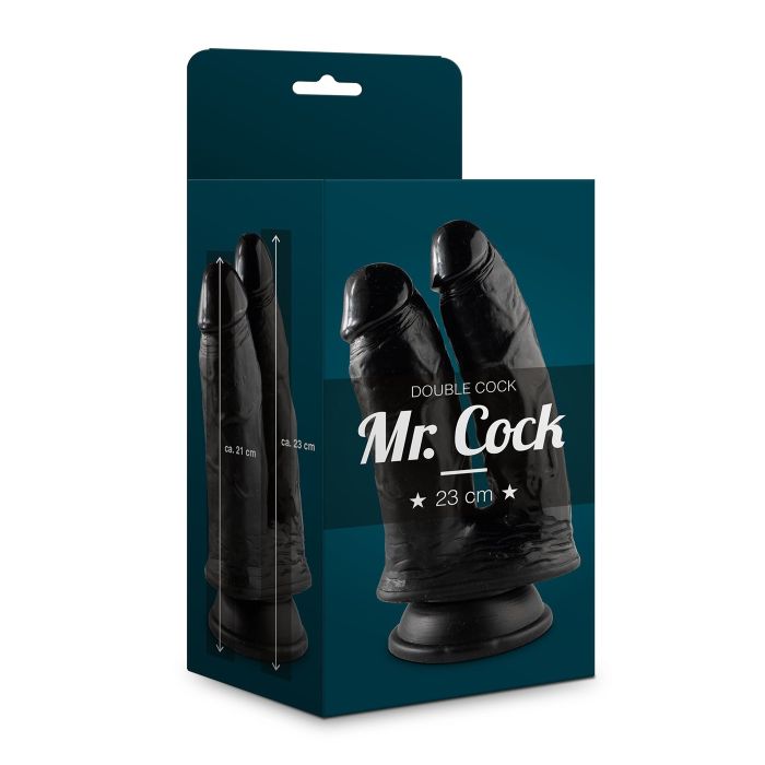 Zwarte Mr. Cock Dubbele Dildo -23 cm-zwarte_mr-_cock_dubbele_dildo_-23_cm_verpakking.jpg