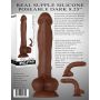 Realistische Dildo Real Supple - Bruin-poseable-8-25-back.jpg