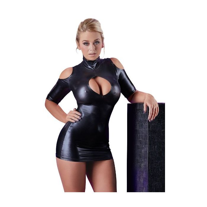 Wetlook Jurkje Met Kraag en open schouders Zwart -27157751021-nor-a.jpg